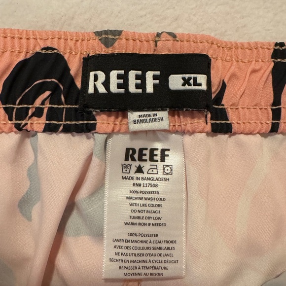 Reef Pink Patterned Swim Shorts - Picture 3 of 5